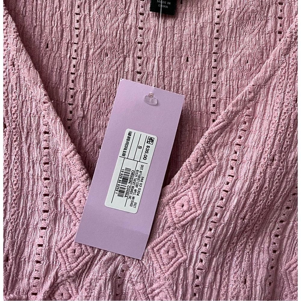 Wild Fable Sleeveless V Neck Knit Mini Dress Women Small Blush Pink Textured NWT - Picture 8 of 13